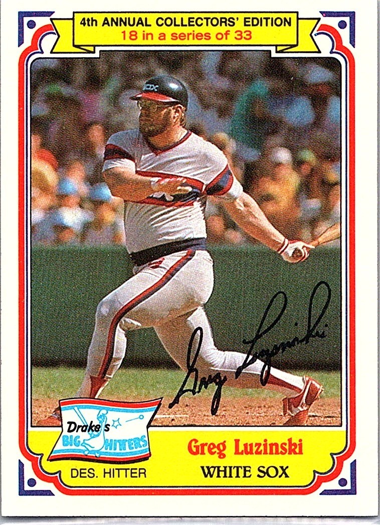 1984 Topps Drake's Big Hitters - Greg Luzinski #18