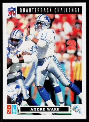 Andre Ware, 1991 Upper Deck Domino's The Quarterbacks, #9, Detroit Lions,