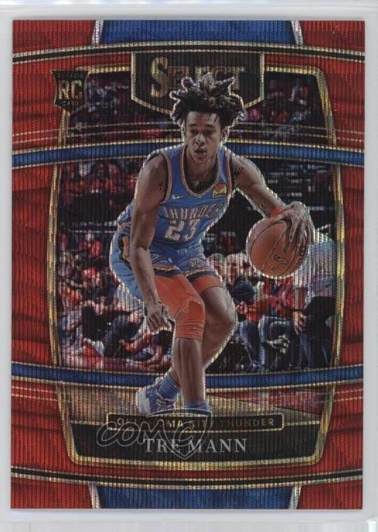 2021-22 Panini Select Concourse Red Wave Prizm Tre Mann #36 00em