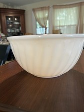 Vintage *Fire-King* 8 Milk Glass Swirl Mixing Bowl - 9โ Diameter - Made in USA