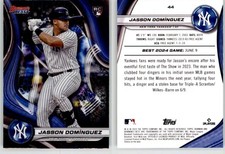 Jasson Dominguez 2024 Bowman’s Best #44 Yankees RC Rookie