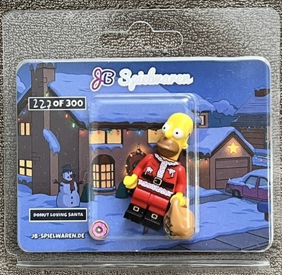 JB Spielwaren   Donut Loving Santa  Homer Simpson Minifigur aus Lego, EOL