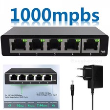 5-Port Gigabit Desktop Netzwerk Switch RJ45 L...