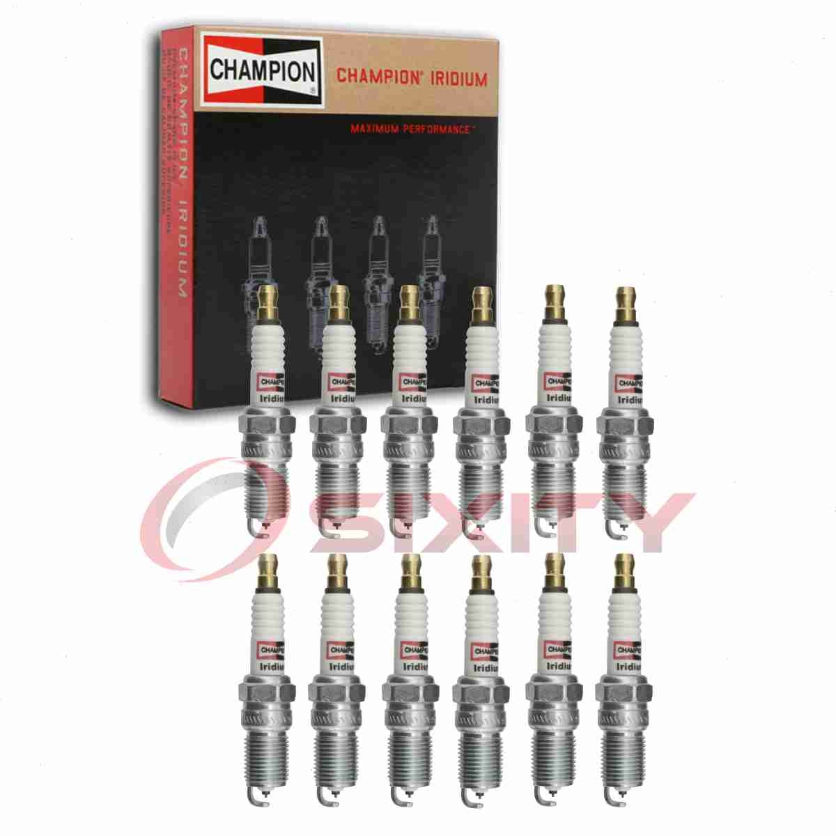 12 pc Champion Iridium Spark Plugs for 1994-1996 Jaguar XJ12 6.0L V12 mk