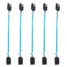 5Pack SATA III Cable:8 inch Short-SATA Cable Thin 0.2M, Straight  Slim Flexible