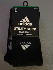 Adidas Unisex Utility Multi Sport OTC Socks Size Large Black