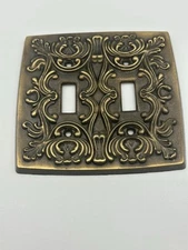 VTG Hall Mack Brass Double Light Switch cover 