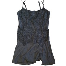 Vintage Victoria's Secret Black Lace Mesh Mini Sheer Lingerie Medium