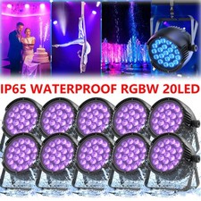 1-10X 300W ip65 Waterproof 20LED RGBW Par Light DMX Stage DJ Light Wash Lighting