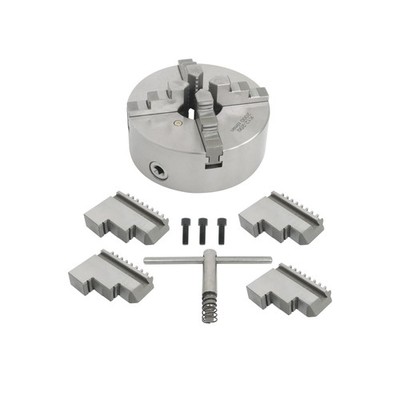 K12-200 Four-Jaw Self-Centering Chuck with 1.5-8 Thread Backing Plate