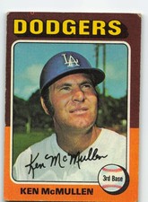 1975 Topps #473 Ken McMullen - Los Angeles Dodgers **Set Break**