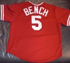 Mitchell & Ness Cincinnati Reds Johnny Bench #5 Jersey-Red White Size 48(XL) — photo 3