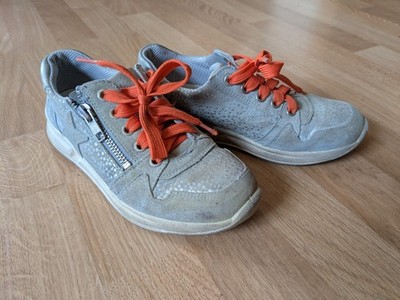 Superfit Sneaker Gr.35 Mädchen Schnürer mit Reißverschluss Grau