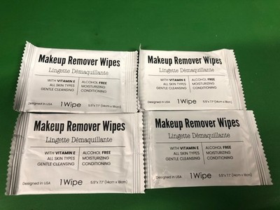 LOT of 4 World Amenities Makeup Remover Wipes - Great way to sample!