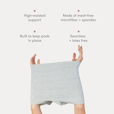Frida Mom Postpartum Underwear Disposable Boyshort Panties, Size 28''-42'' -8 pack