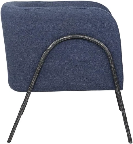 Elegant Jacobsen Barrel Chair - 28.5" Tall, 27" Wide, Stylish Comfort - Picture 4 of 5