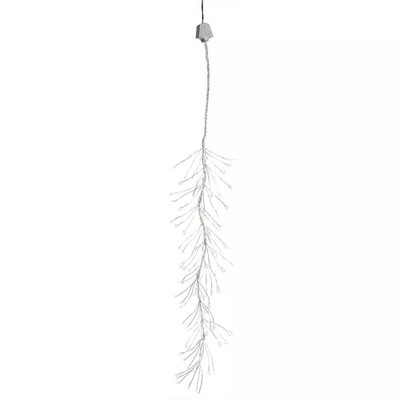 144-Light LED White Multi-Function Snow Falling Branch Christmas Lights with Sil
