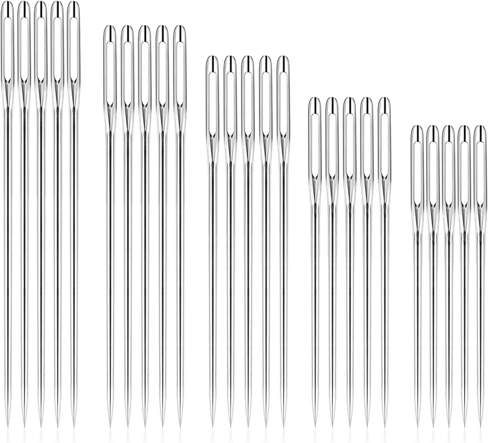 Versátiles agujas de coser de acero inoxidable - 50 piezas en 5 tamaños para todos los proyectos Foto 3 de 4