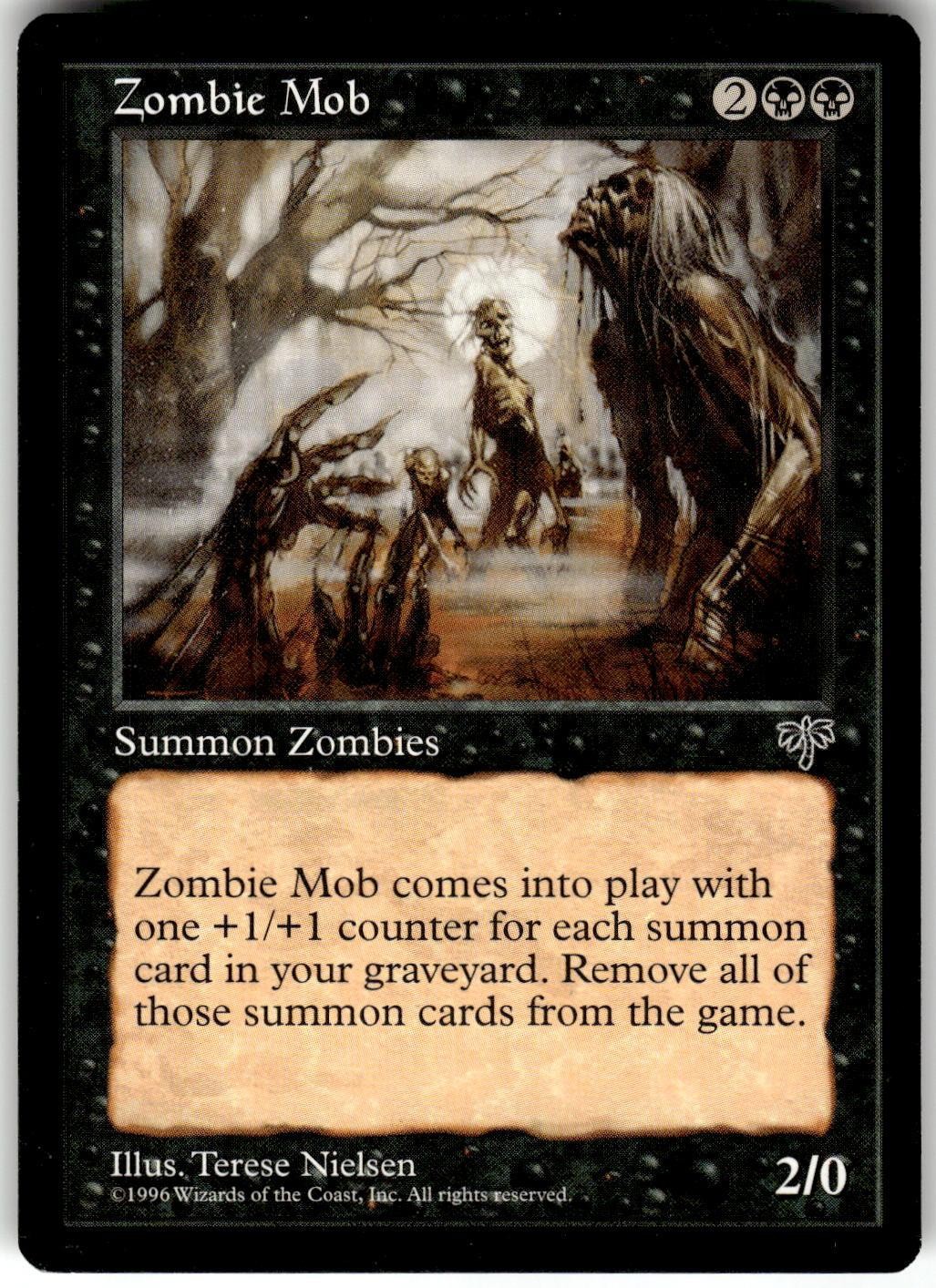 Zombie Mob Mirage Magic: The Gathering NM Fast Ship