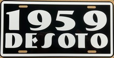 1959 Desoto Metal License Plate Firedome Adventurer Fireflite Fits Dodge Hemi