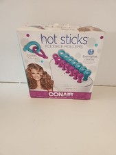 CONAIR Hot Sticks Hair Setter 14 Flexible Rollers Curlers VTG