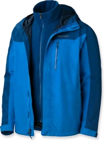 Mens Marmot Bastione Component 3-in-1 Jacket Royal Blue/ Navy with Liner Size M - Picture 12 of 12