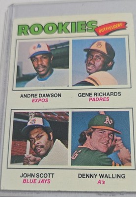 1977 Topps - Rookie Outfielders Andre Dawson, Denny Walling,  #473 (RC)