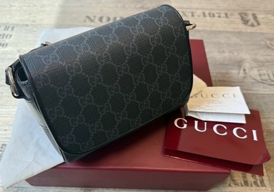 Gucci GG Supreme Messenger Bag Schwarz | Crossbody Tasche mit Rechnung & Box