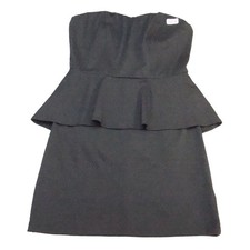 Guess Dress Women Large Black Cocktail Lightweight Sweetheart Peplum Pencil