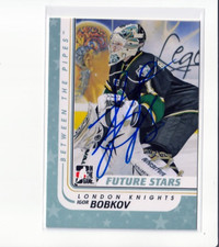 IGOR BOBKOV autographed SIGNED '10/11 Between the Pipes card LONDON KNIGHTS