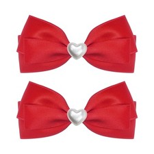 2pcs Red hair bows for girls cute bow hair clips for women red hair bow with ...