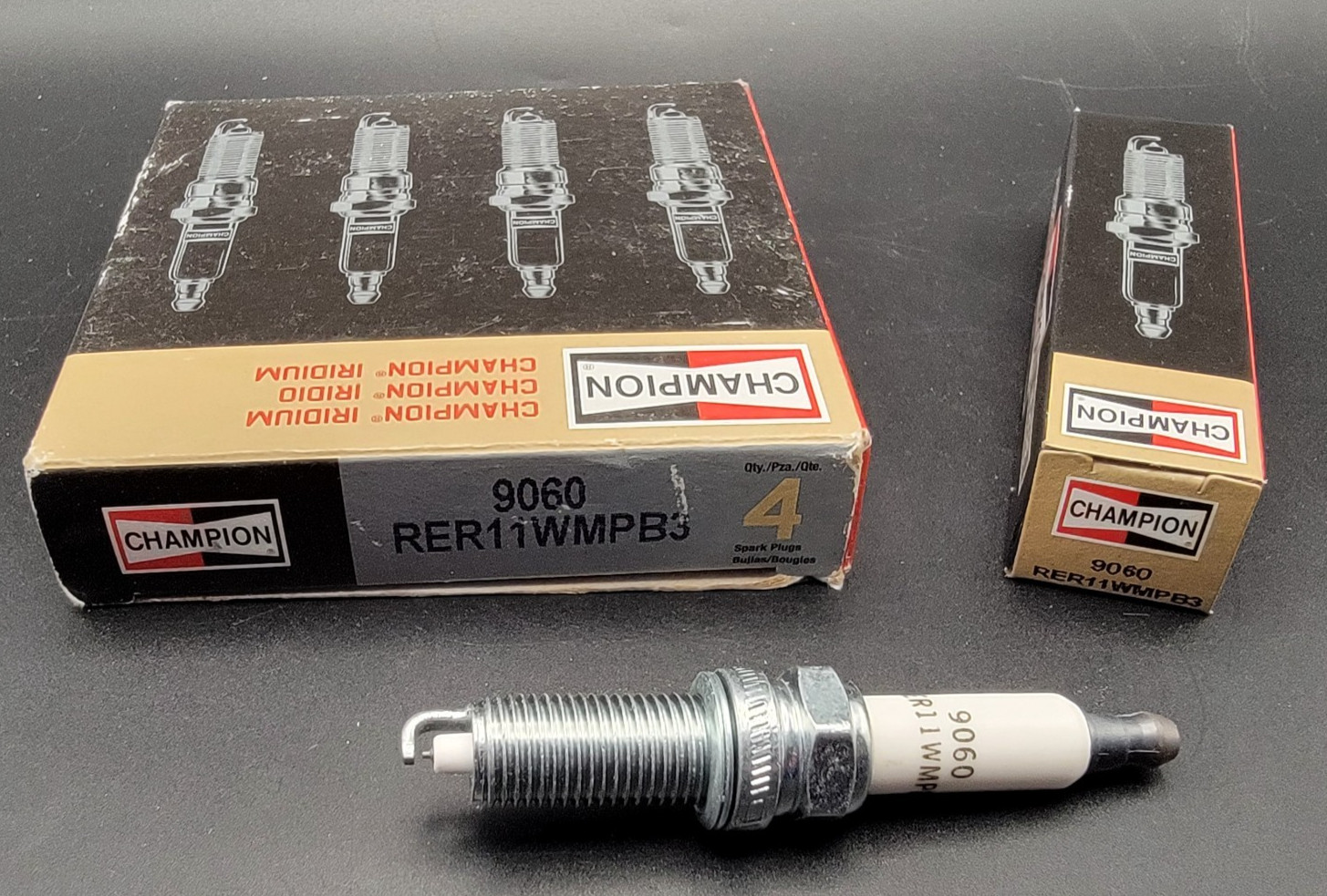 Champion 9060 RER11WMPB3 Iridium Spark Plugs  Pack of 4