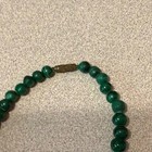 Green 19" Malachite Graduated Beaded Strand Necklace Screw Clasp — photo 2