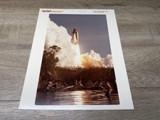 Vintage NASA Space Shuttle Discovery Launch Kodak Paper Photo