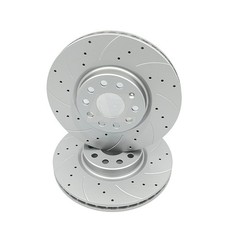 FÜR VW PASSAT B6 B7 B8 HIGH CARBON GELOCHTE & GERILLTE BREMSSCHEIBEN VORNE 312mm