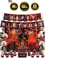 51 pcs Birthday Party Decorations Kit Include Backdrops,Banner,18 Balloonss,6...