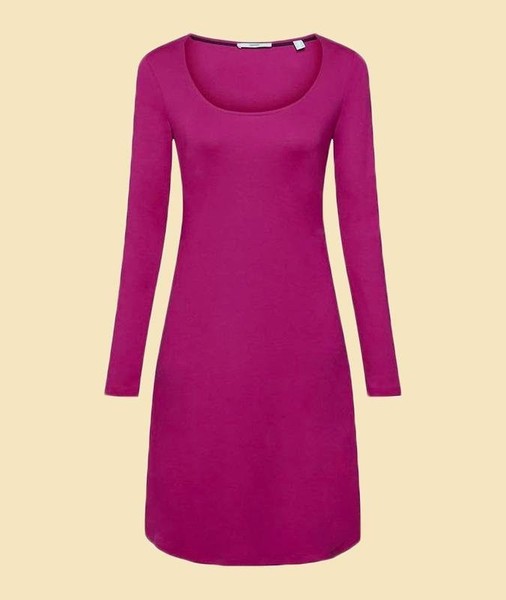 Women White Stag Dress Pink Viscose 38
