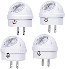 Plug-In LED Night Light Dusk to Dawn Sensor Warm White 4 Pack