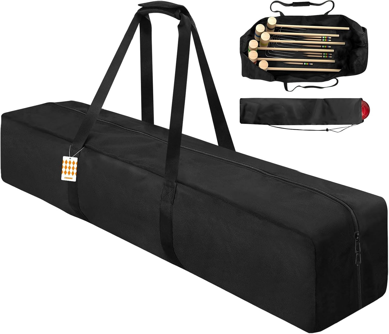 Croquet Set Carry Bag,[40" 840D Oxford/Equipped with Ball Storage Bag] for Holdi