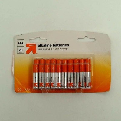 AAA Batteries - 20pk Alkaline Battery - up&up : Household 1.5V, 20 Single-Use Pa