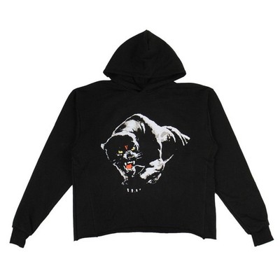 VLONE Men's Black Panther Cotton Black Hoodie Sweatshirt Size S 