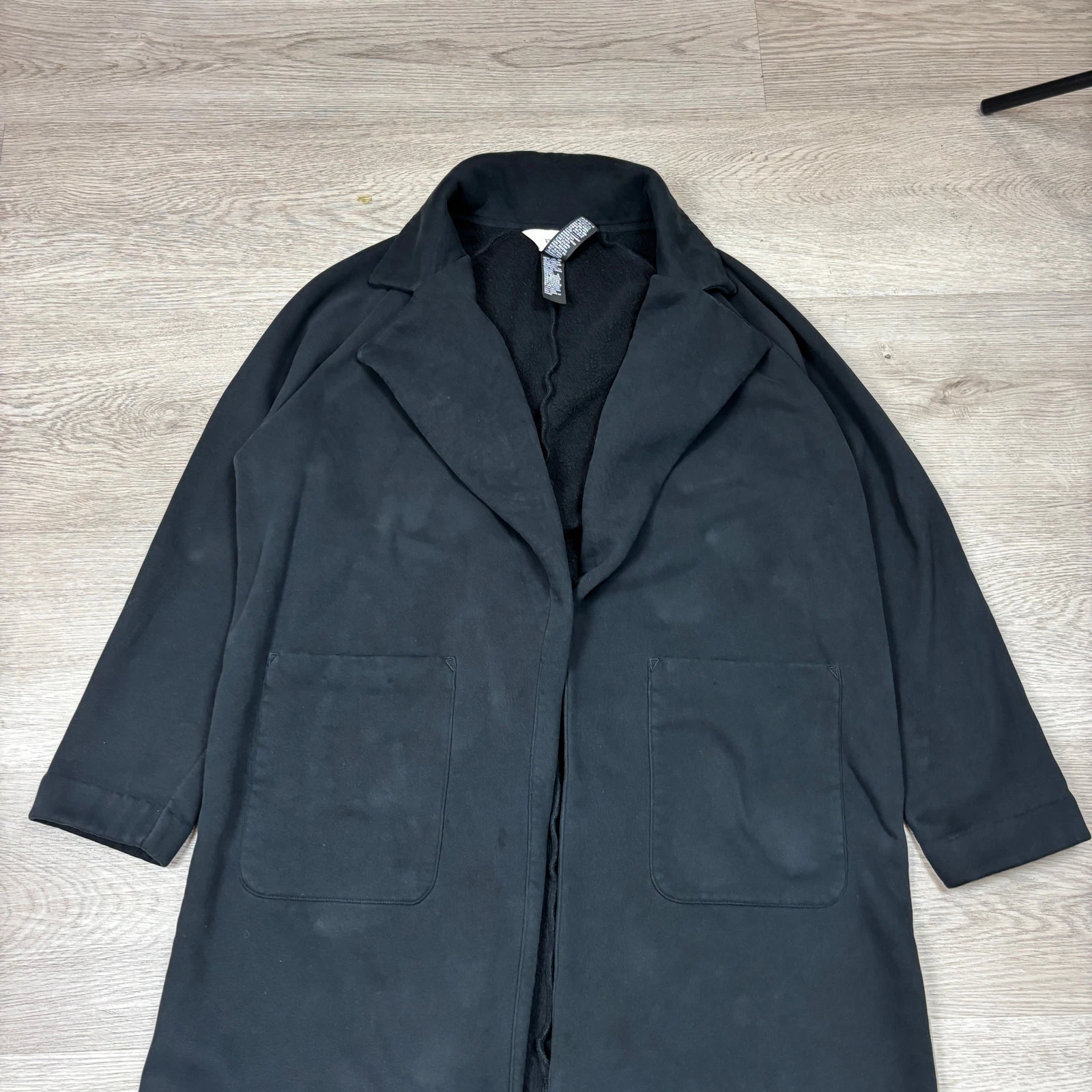 vuori restore organic cotton fleece trench jacket