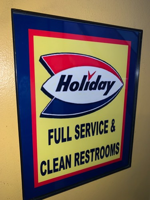 #ad Holiday Oil Gas Service Station Garage Mechanic Advertising Sign $24.99
