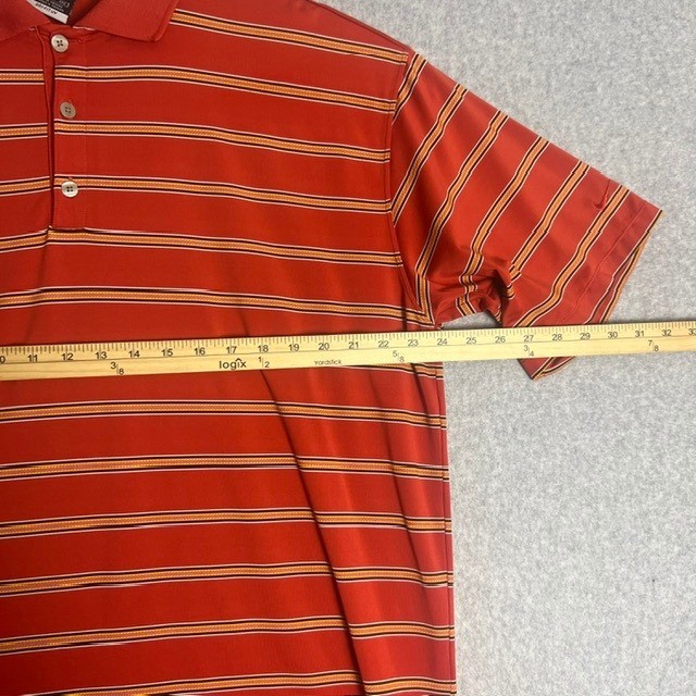 Nike Golf Dri-FIT UV Men's Red Striped Polo Shirt Size XXL thumbnail 6