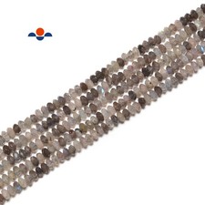 Natural Multi Gray Labradorite Faceted Rondelle Beads 3x4mm 15.5''Strand 3x4mm