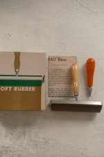 Vintage Speedball Soft Rubber No. 66 Brayer 6" Wooden Roller w/ OG Box