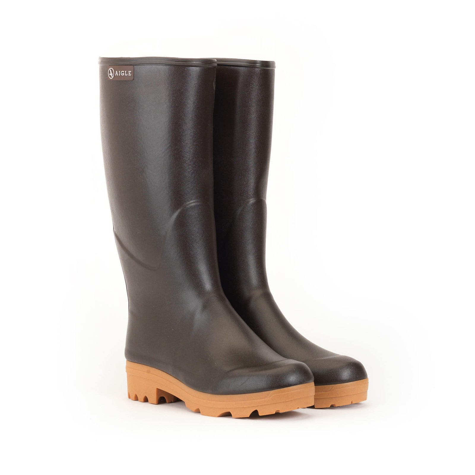 Bottes de chasse Aigle Chambord Pro 2 Iso Brun en caoutchouc naturel durable