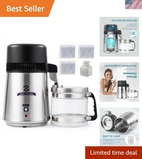 Safe & Efficient 4L Countertop Water Distiller - Instant Hydration Solution