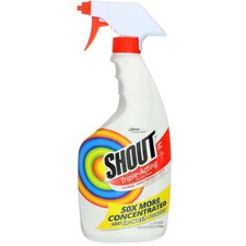 4 Pack Shout Triple-Acting Laundry Stain Remover Spray, 22 fl oz