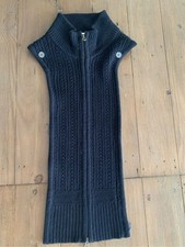 RRP US 298 Veronica Beard Coupe wool blend cable knit Dickey navy NWOT OS